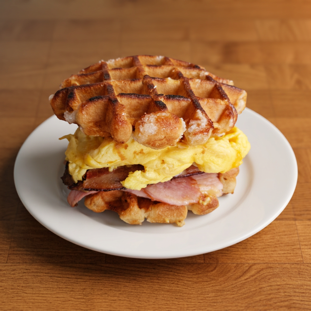 Waffle Breakfast Sandwich.